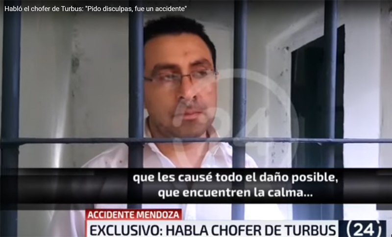 “No fue intencional, fue un accidente” dijo el chofer del micro siniestrado en Mendoza