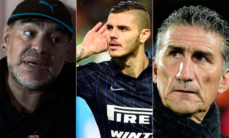 Maradona criticó a Bauza por su acercamiento a Icardi