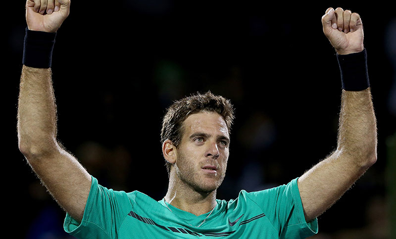 Del Potro debutó con victoria en Miami y ahora jugará con Federer
