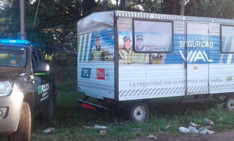 Instalaron destacamento móvil de Seguridad Vial luego del trágico choque en Villa La Ribera