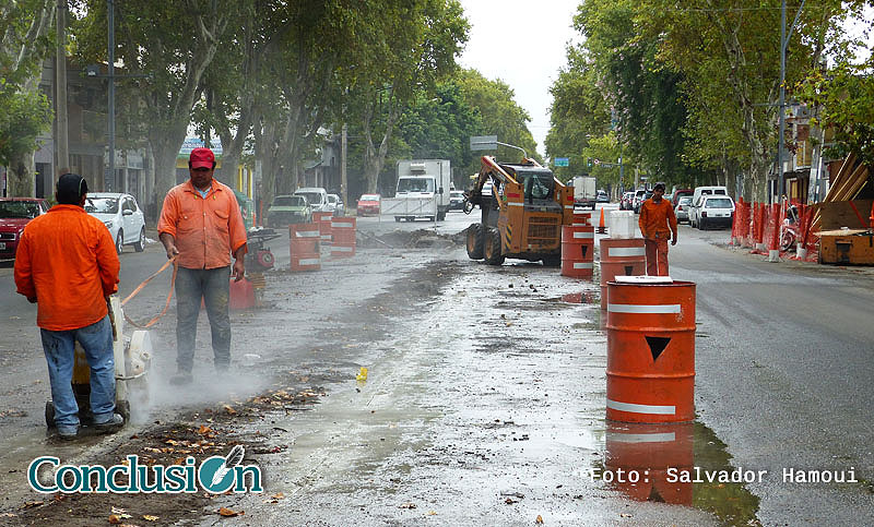 Comenzaron las obras de remodelación en avenida San Martín