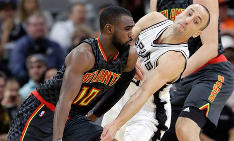 Ginóbili participó para la victoria de Spurs sobre Hawks