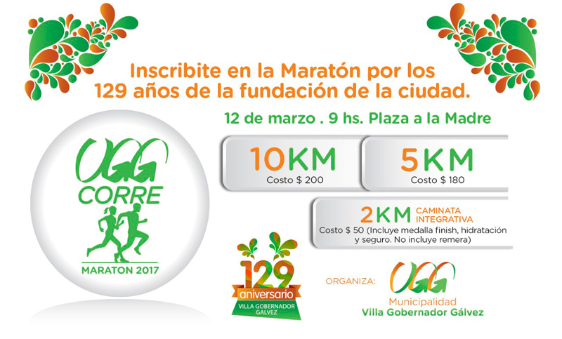 Gálvez: este domingo se correrá la segunda maratón de la ciudad