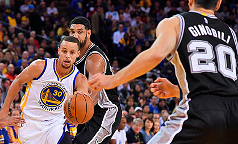 Chocan los dos mejores del Oeste: Spurs contra Warriors