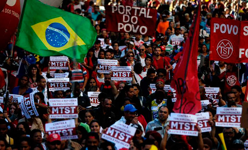 Huelga general en Brasil el viernes contra las reformas de Temer