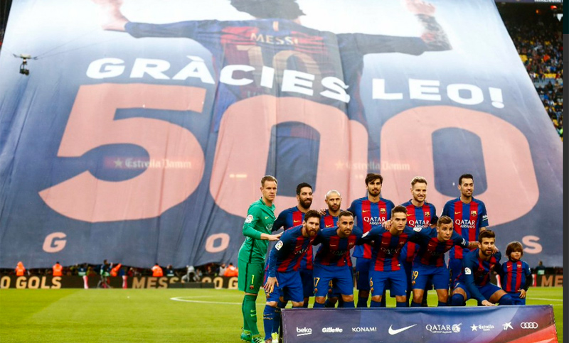 Messi y Mascherano anotaron en la goleada del Barsa frente a Osasuna