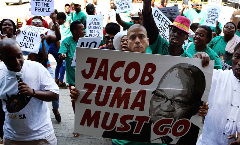 Manifestaciones en Sudáfrica para pedir la dimisión del presidente Zuma