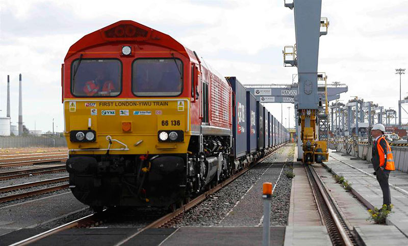 Partió un tren de carga que unirá Inglaterra con China