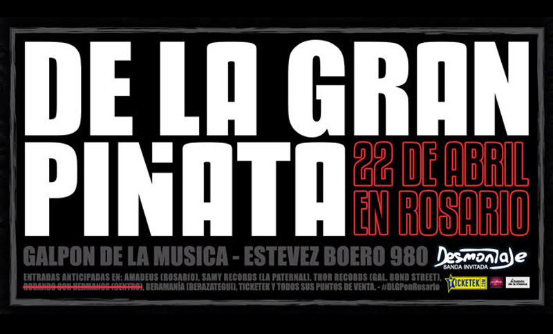 De La Gran Piñata vuelve a Rosario para rockear en el Galpón