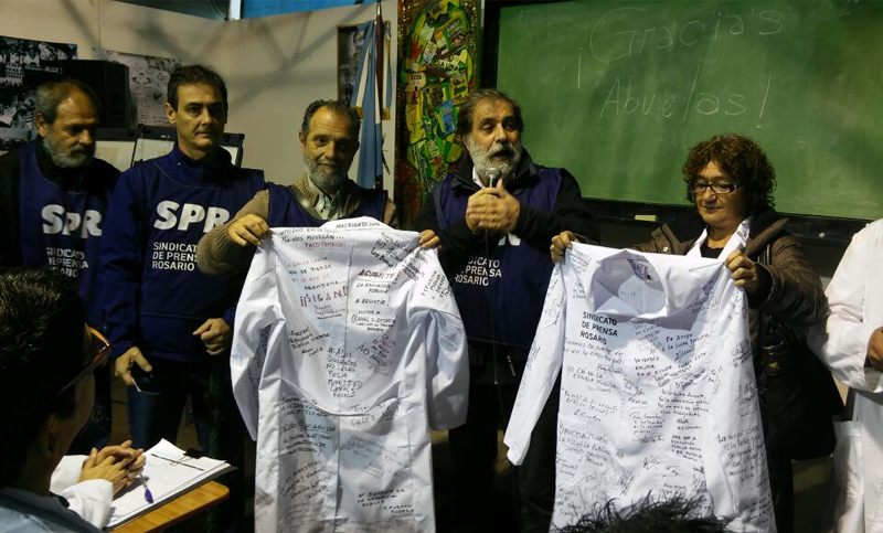 El Sindicato de Prensa rosarino visitó la Escuela Itinerante