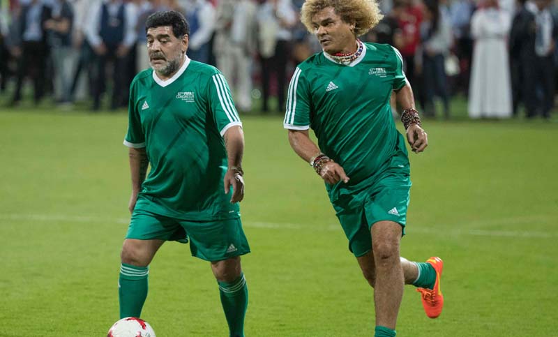 Maradona participó en un torneo de leyendas del fútbol de la Fifa
