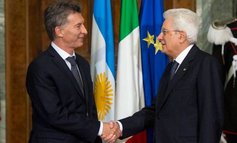 Macri recibe al presidente italiano en Casa de Gobierno