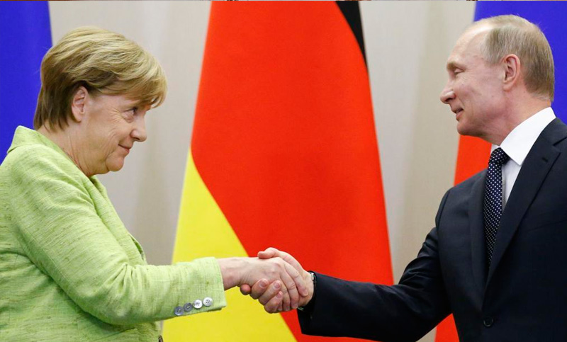 Putin y Merkel analizaron la  situación en Siria y Ucrania