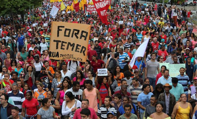 Brasil, convulsionada y con marchas contra el presidente Michel Temer
