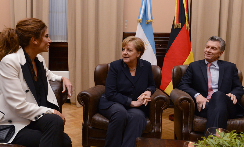 En su encuentro, Macri y Merkel destacaron la «importancia» de la relación bilateral