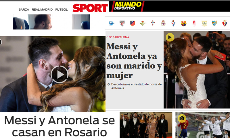 Casamiento de Messi: la mirada de los medios del mundo