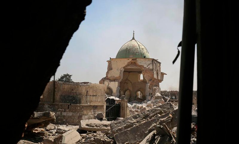 El Gobierno iraquí celebró la toma de la mezquita de Mosul destruida por Isis