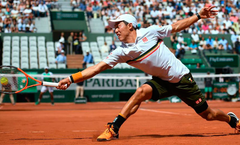Avanzó Nishikori y enfrentará a Murray en cuartos de Roland Garros