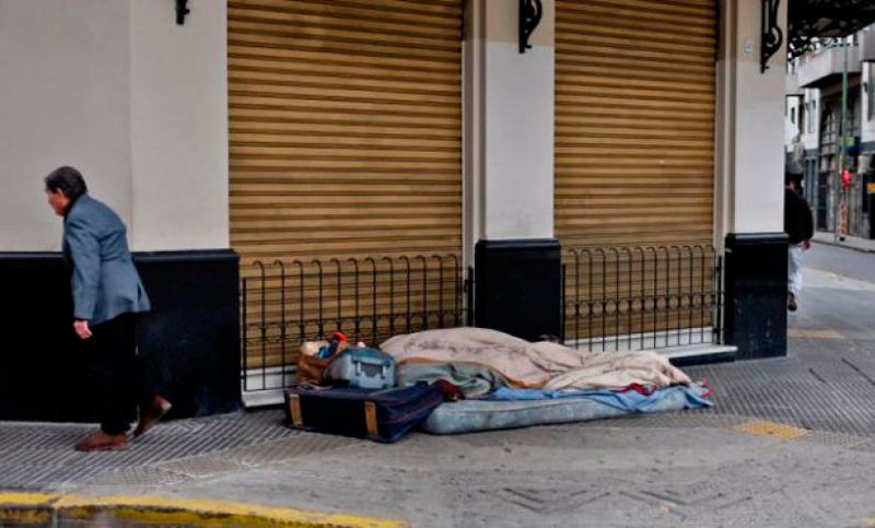 Fuerte aumento de personas que están en situación de calle en Capital Federal