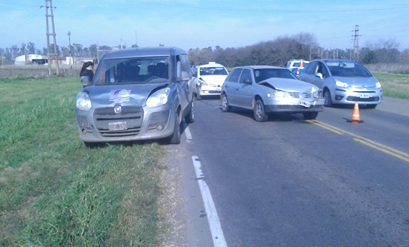 Choque en cadena sobre la ruta provincial 18 involucró a cinco vehículos