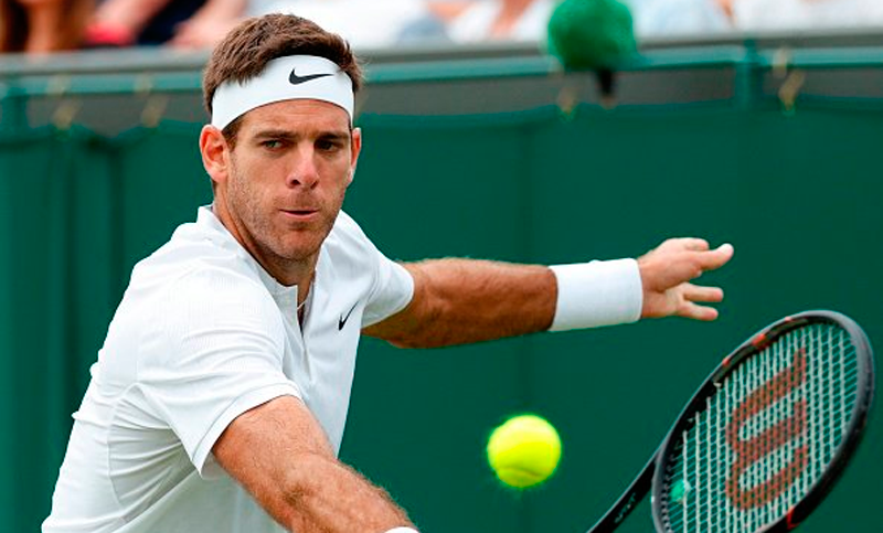 Sufrida victoria de Del Potro en su debut de Wimbledon