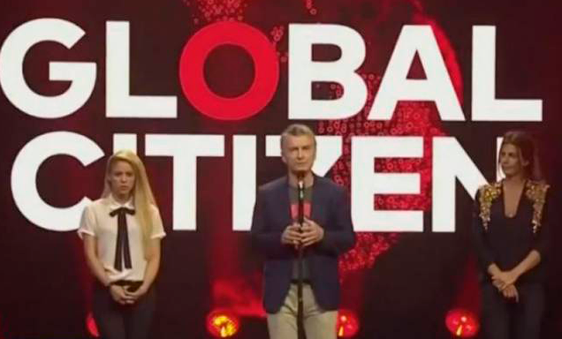 Macri y Shakira, juntos en el festival Global Citizen