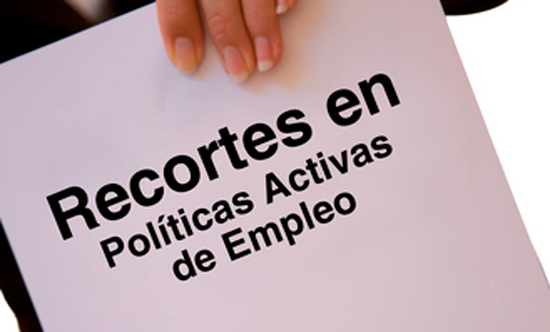 Fuerte recorte presupuestario en las políticas para empleo