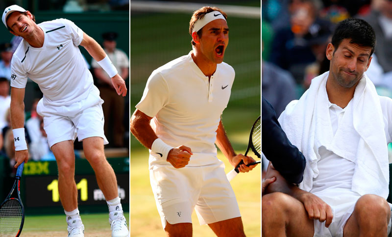 Federer, con Wimbledon a su merced: Murray y Djokovic, afuera
