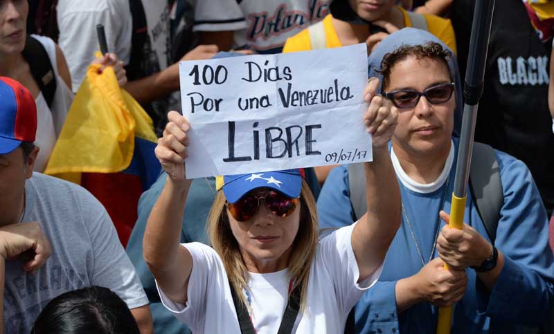 Venezuela: a 100 días del comienzo de las protestas, la oposición volvió a las calles