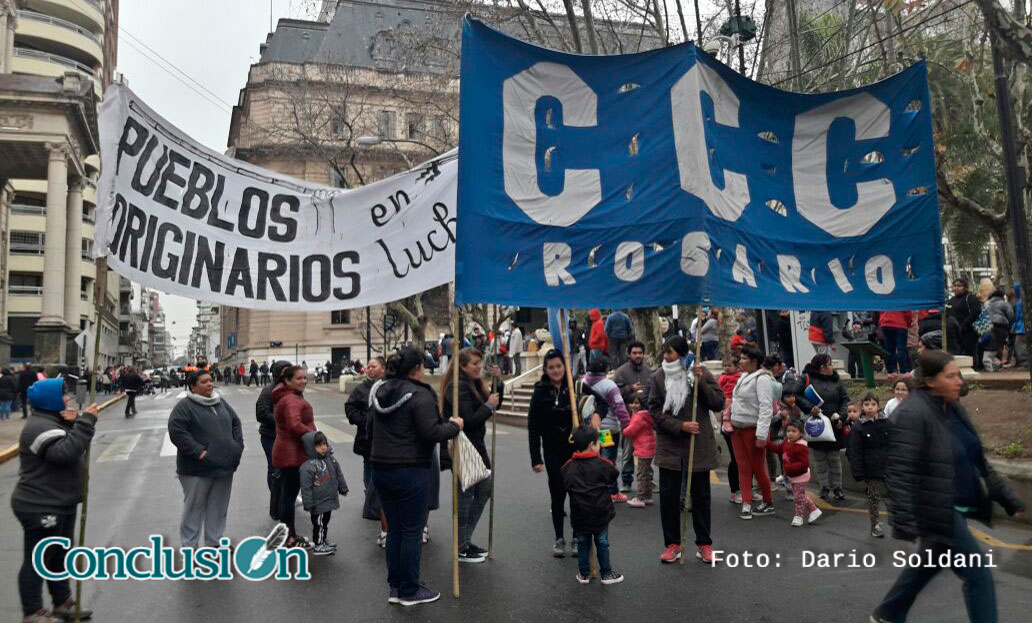 La CCC marchó frente a la Municipalidad contra la desocupación y el hambre
