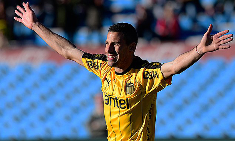 Maxi Rodríguez tuvo su bautismo de gol con la camiseta de Peñarol