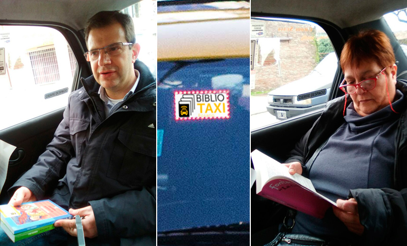 BiblioTaxi, la “biblioteca móvil” que llegó a Rosario para quedarse