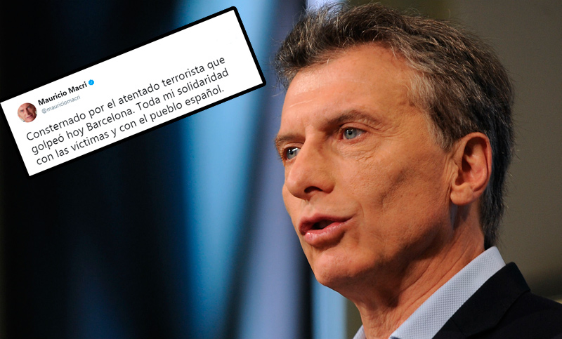 Macri se mostró “consternado” por el atentado en Barcelona