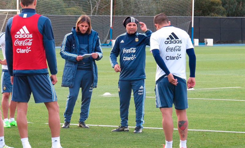 El seleccionado de Sampaoli entrena pensando en Uruguay