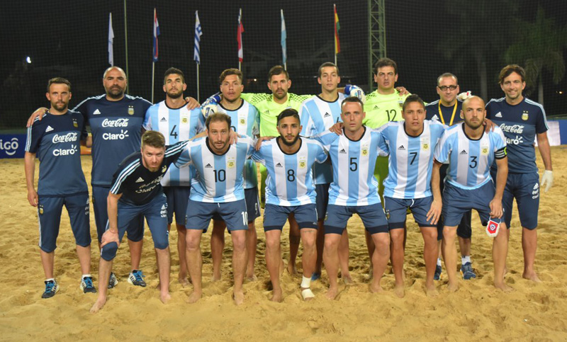 Argentina cayó en el debut de la liga sudamericana en fútbol playa