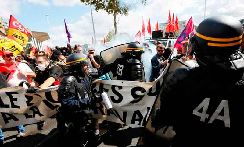 Jornada de huelga y manifestaciones en Francia contra la reforma laboral de Macron