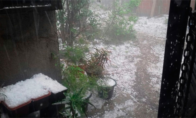 Tremenda granizada sorprendió al sur de Córdoba