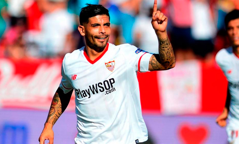 Éver Banega aportó su gol para el triunfo de Sevilla sobre Málaga