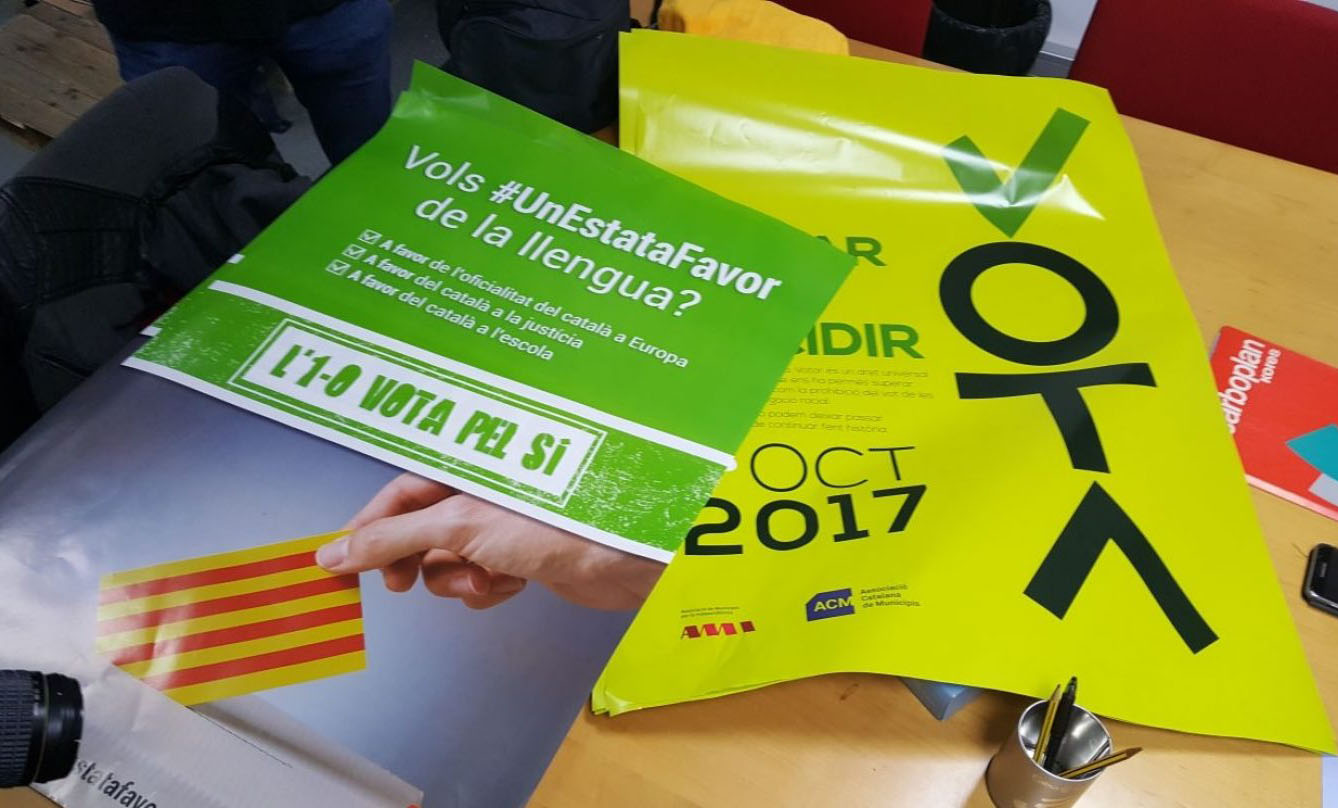 La Guardia civil incauta en Cataluña material para el referéndum