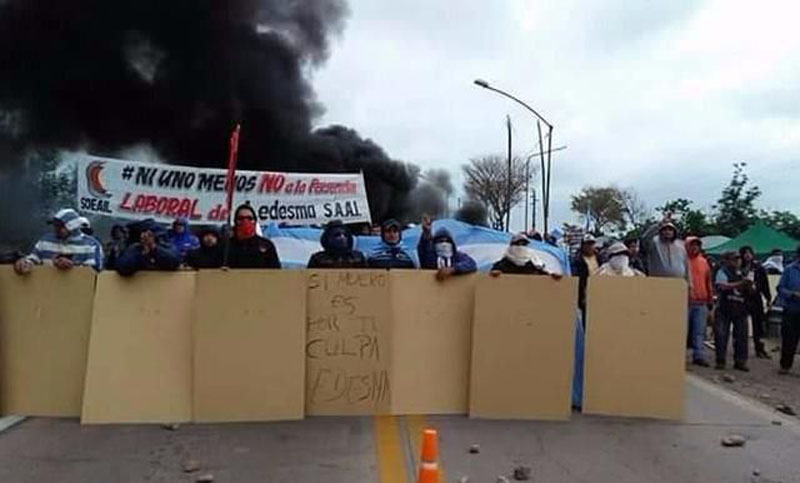 Trabajadores del Ingenio Ledesma extienden el paro y continúan el corte de ruta 34