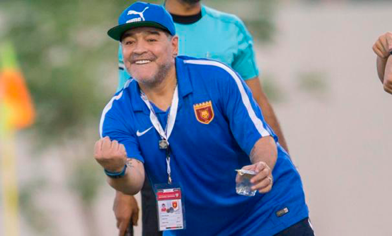 Maradona debutó oficialmente al frente de Al Fujairah con una victoria