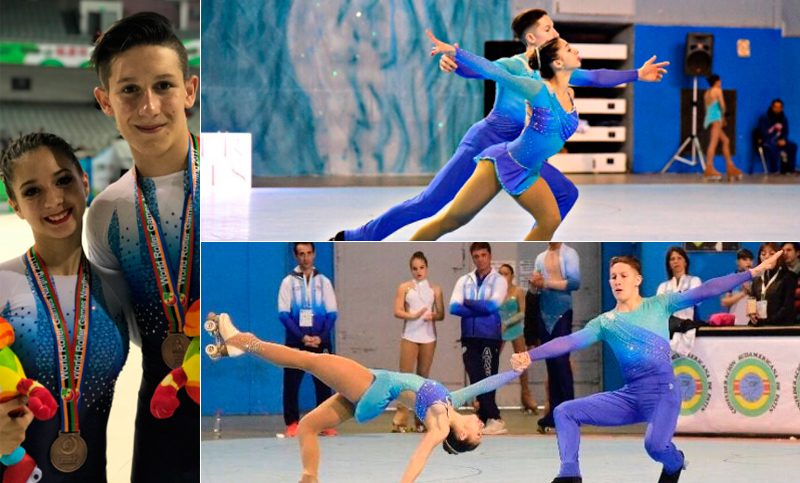 Dos rosarinos alzaron el bronce en los World Roller Games