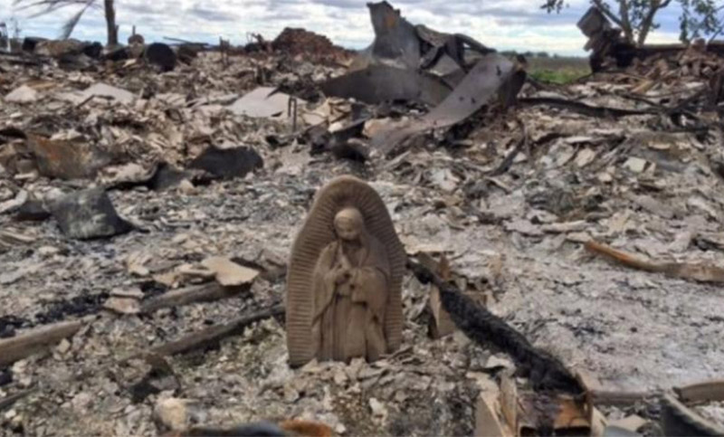 Una Virgen quedó intacta pese al paso del huracán Harvey