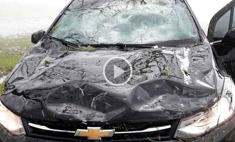 Gran tormenta con granizo azotó a parte de la provincia de Corrientes