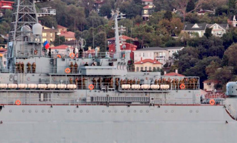 Flota rusa transporta gran número de soldados a Siria