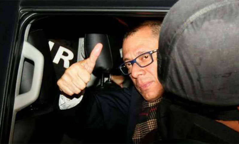 Vice de Ecuador dice desde la cárcel que Odebrecht ejecuta su venganza