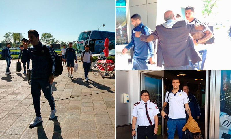 La selección argentina arribó al país, tras la clasificación a Rusia