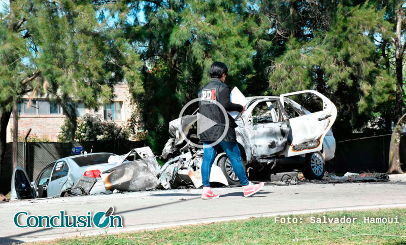 Fisherton: robó un auto, chocó a otro y provocó un incendio