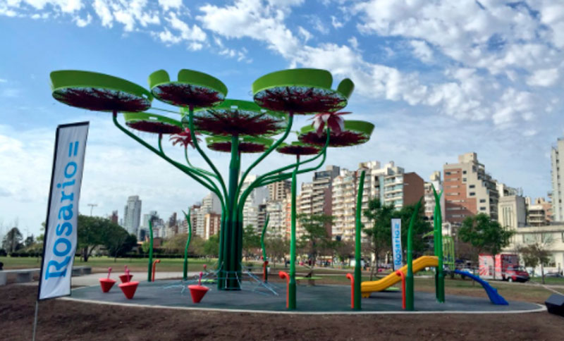 El Parque de las Colectividades sumó un nuevo juego para los más chicos