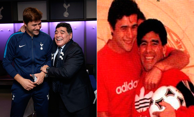 Maradona visitó a Pochettino, su ex compañero leproso